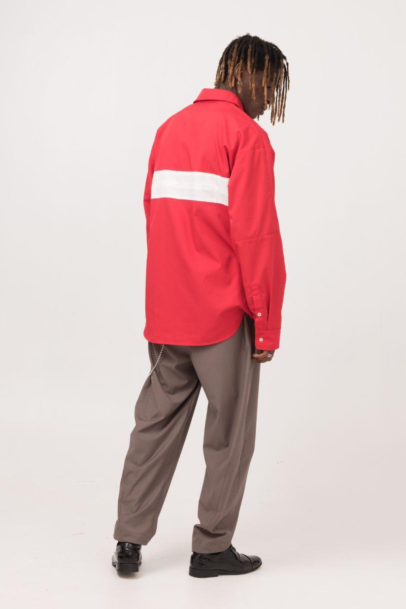 Empty Reference Swiss Half Open Collar L/S Shirt
