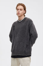 CZ Distressed Retro Sweater