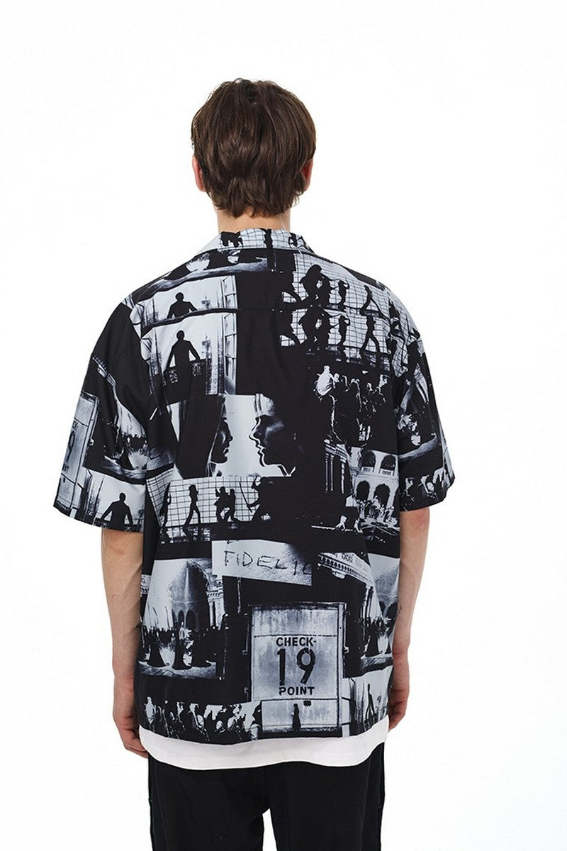 Old Order Movie Print Cuban Shirt