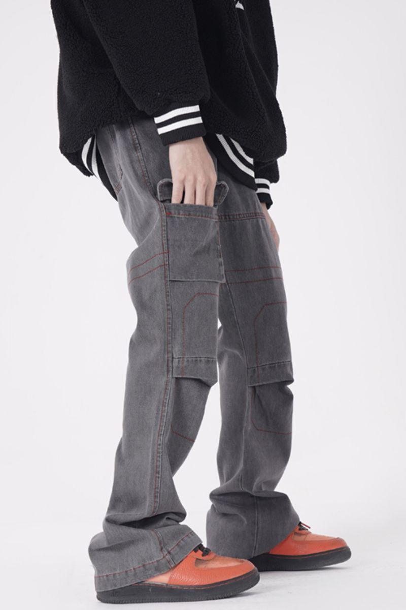 CZ Dark Washed Flared Jeans