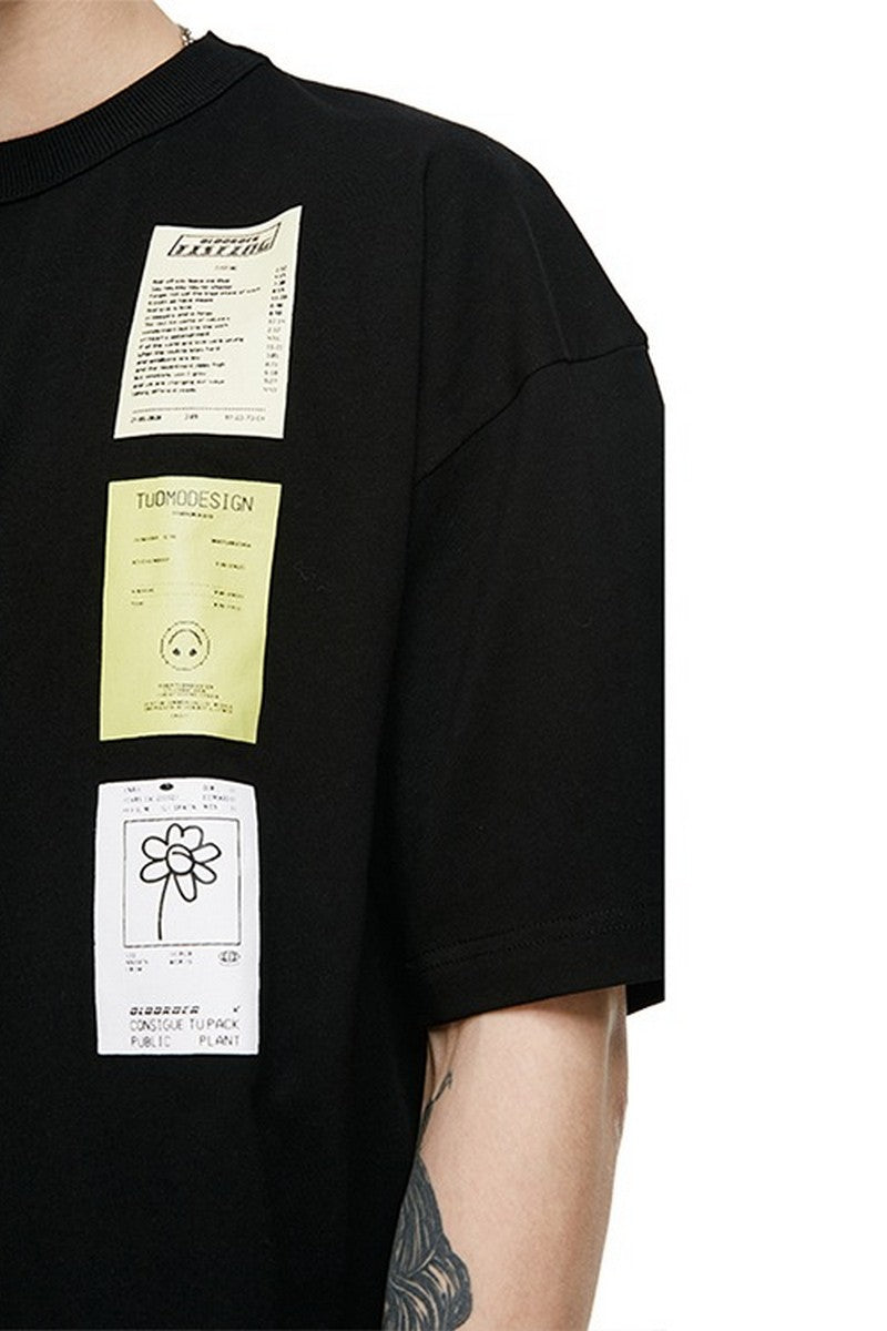 Old Order Stickers Print Logo Tee