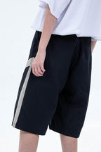 Center of Rotation Retro Stitched Casual Shorts