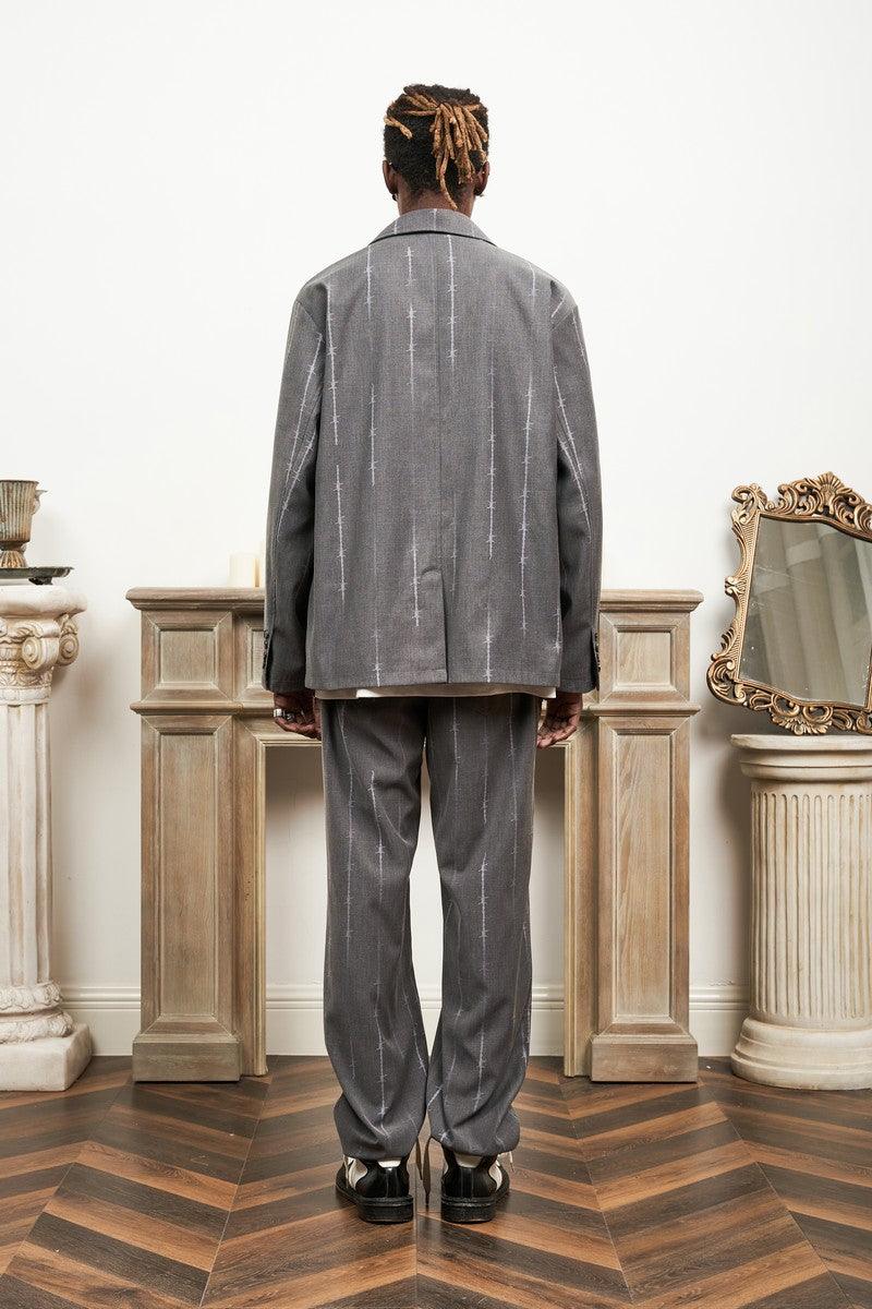 Empty Reference Thorn Print Suit Jacket