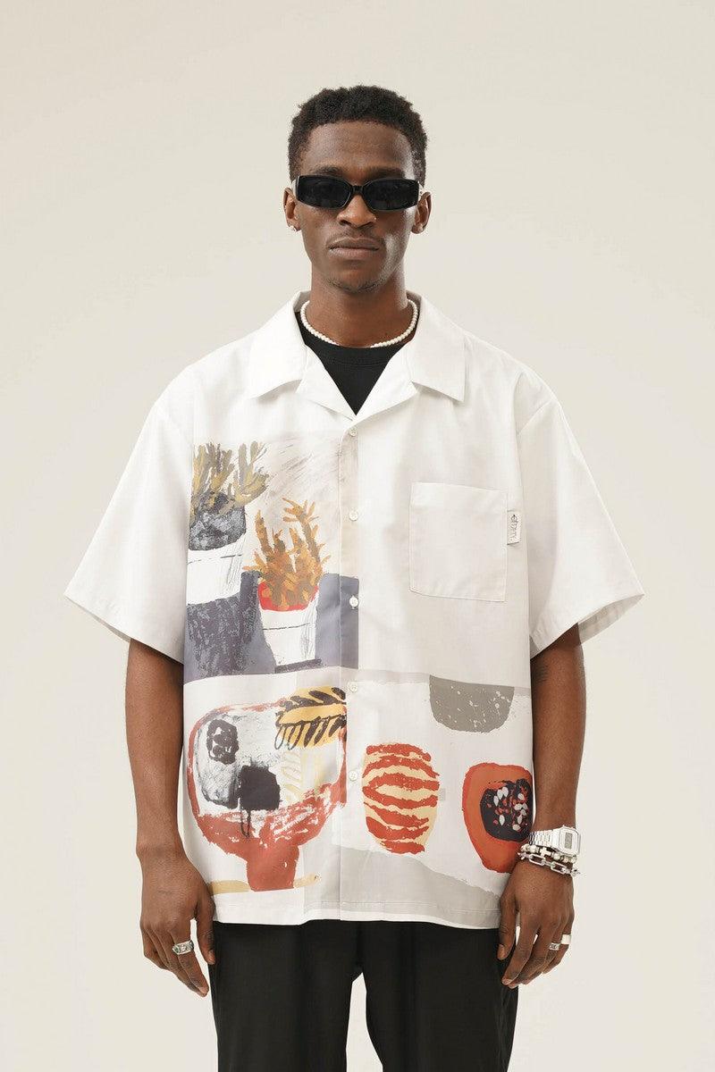 Empty Reference Watercolor Still Life Cuban Shirt