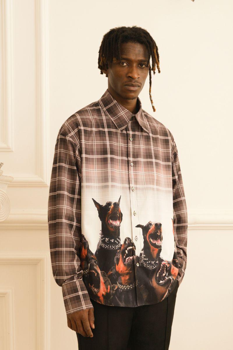 Empty Reference Doberman Plaid L/S Shirt