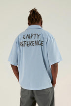 Empty Reference Smiley Graffiti Print Cuban Shirt