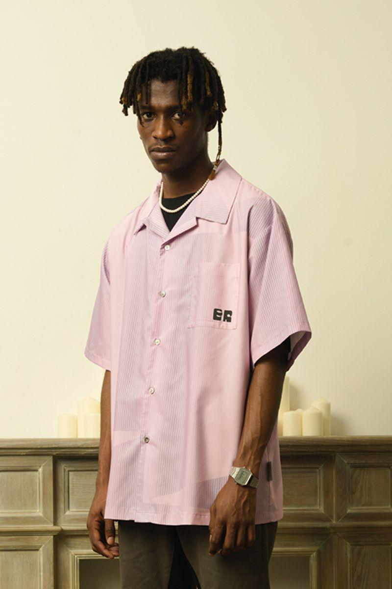 Empty Reference Pink Striped Cuban Shirt