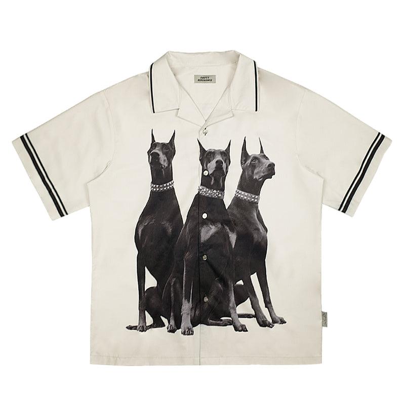Empty Reference Doberman Printed Cuban Shirt