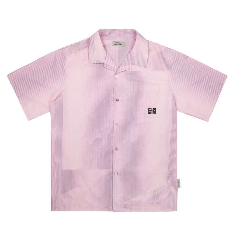 Empty Reference Pink Striped Cuban Shirt