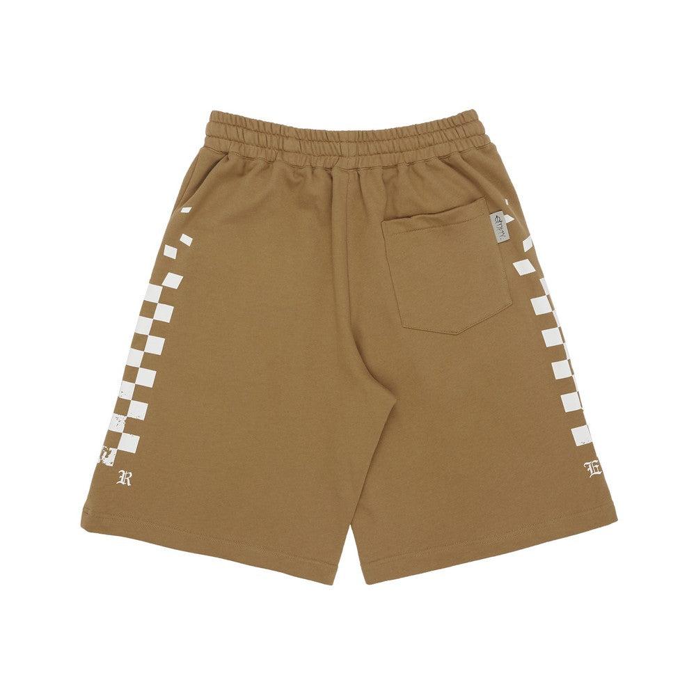 Empty Reference Checkerboard Print Shorts