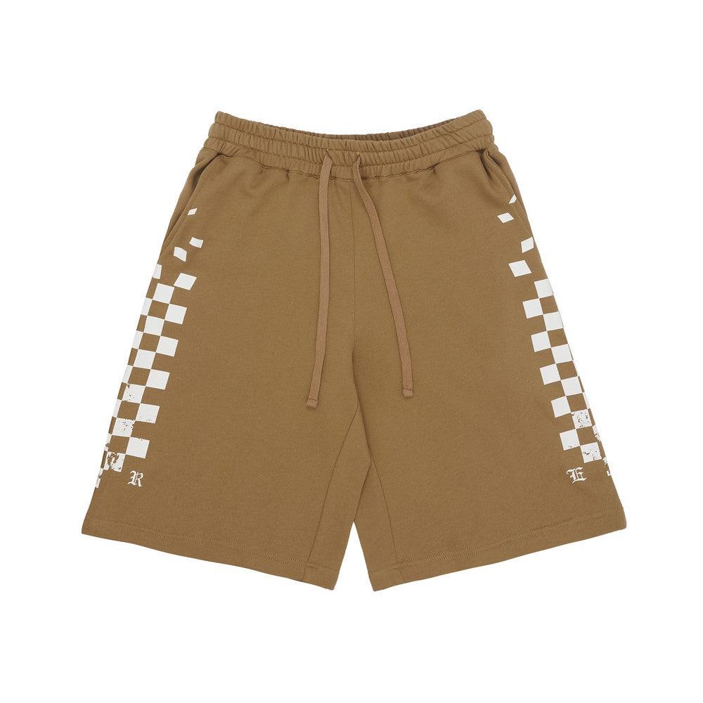 Empty Reference Checkerboard Print Shorts