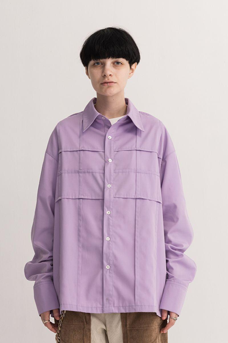 Empty Reference Folded Linear L/S Shirt