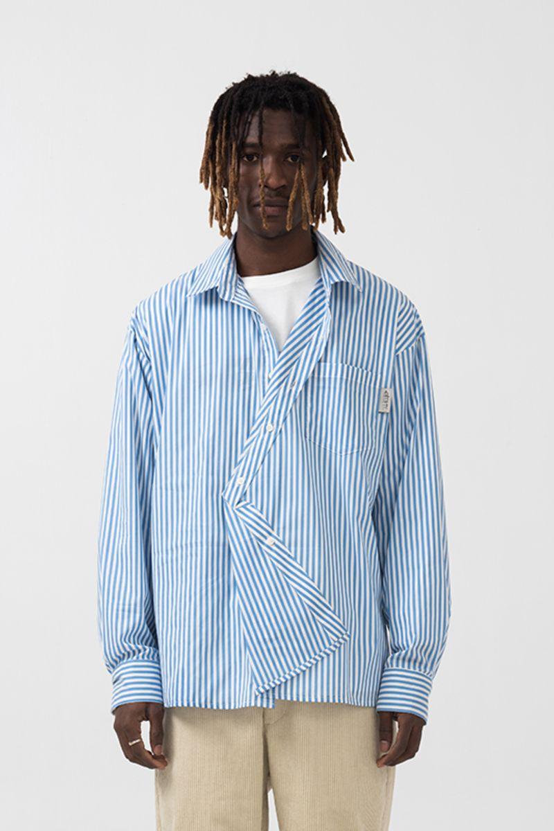 Empty Reference Irregular Striped Shirt