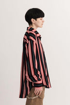 Empty Reference Black and Red Striped L/S Shirt