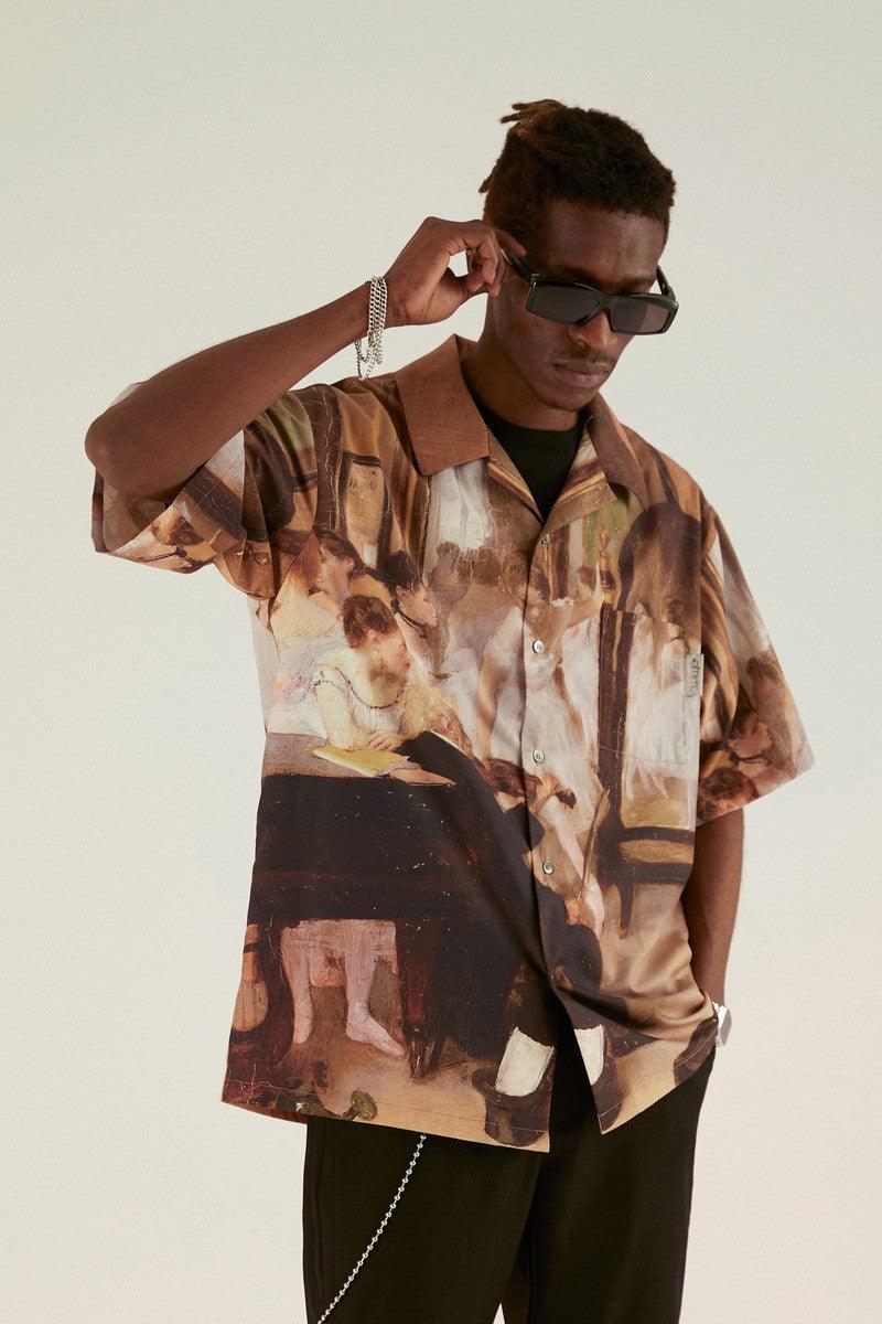 Empty Reference Ballet Oil Painting Cuban Shirt
