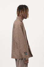 Empty Reference Embroidery Logo Plaid Blazer