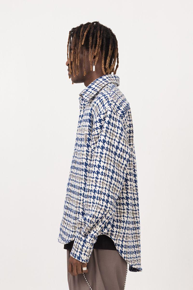 Empty Reference Houndstooth Wool Heavy L/S Shirt