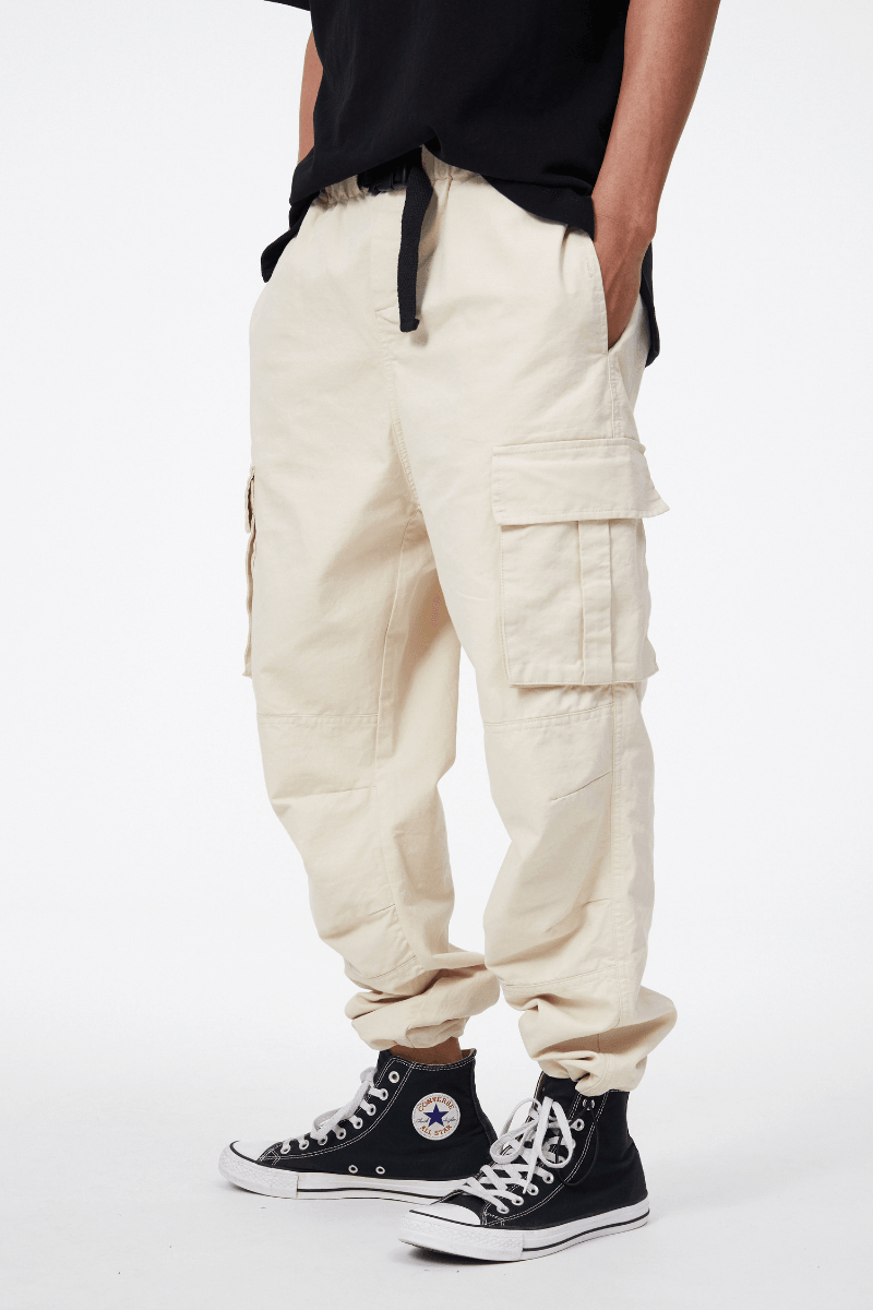 CZ Cream Adjustable Belt Cargos