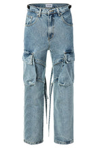 OO Straps Straight Washed Jeans