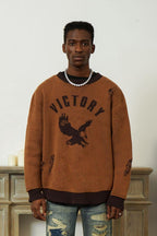 Empty Reference Victory Distressed Sweater