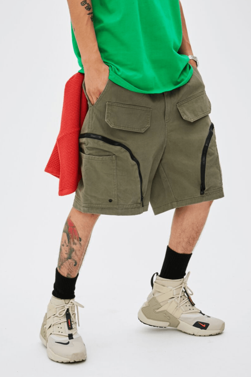 CZ Green Full Pockets Cargo Shorts