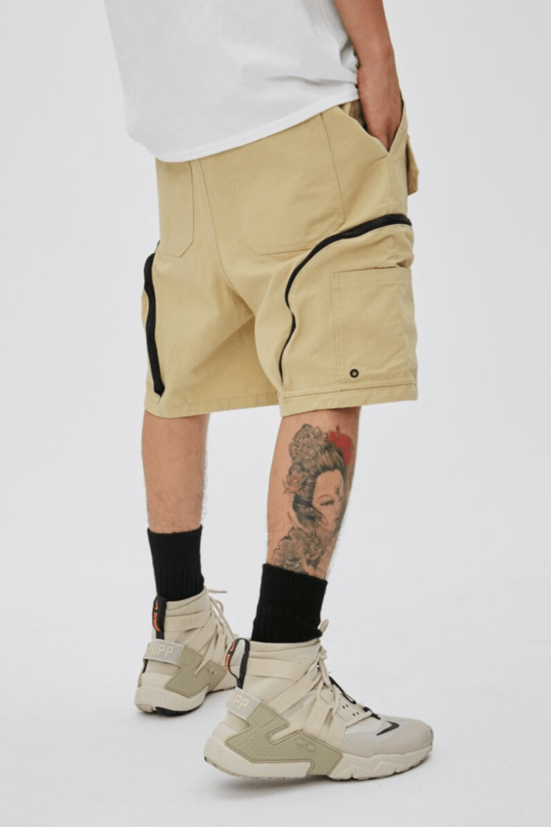 CZ Beige Full Pockets Cargo Shorts