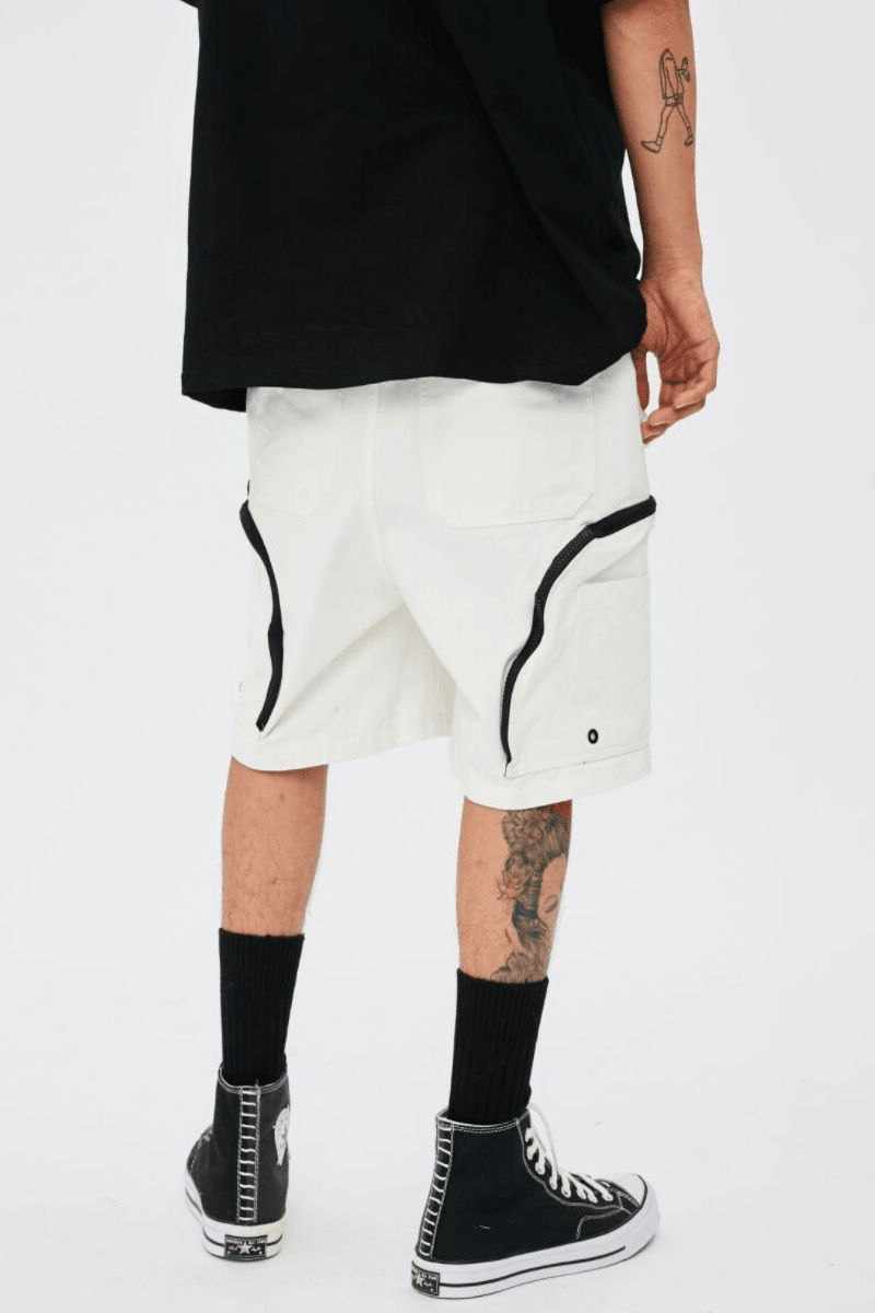 CZ White Full Pockets Cargo Shorts