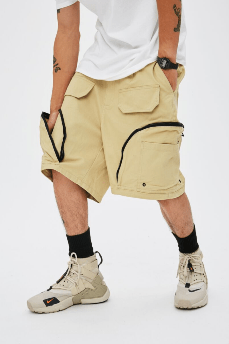 CZ Beige Full Pockets Cargo Shorts