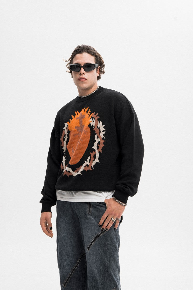 Sacred Heart Knit Sweater