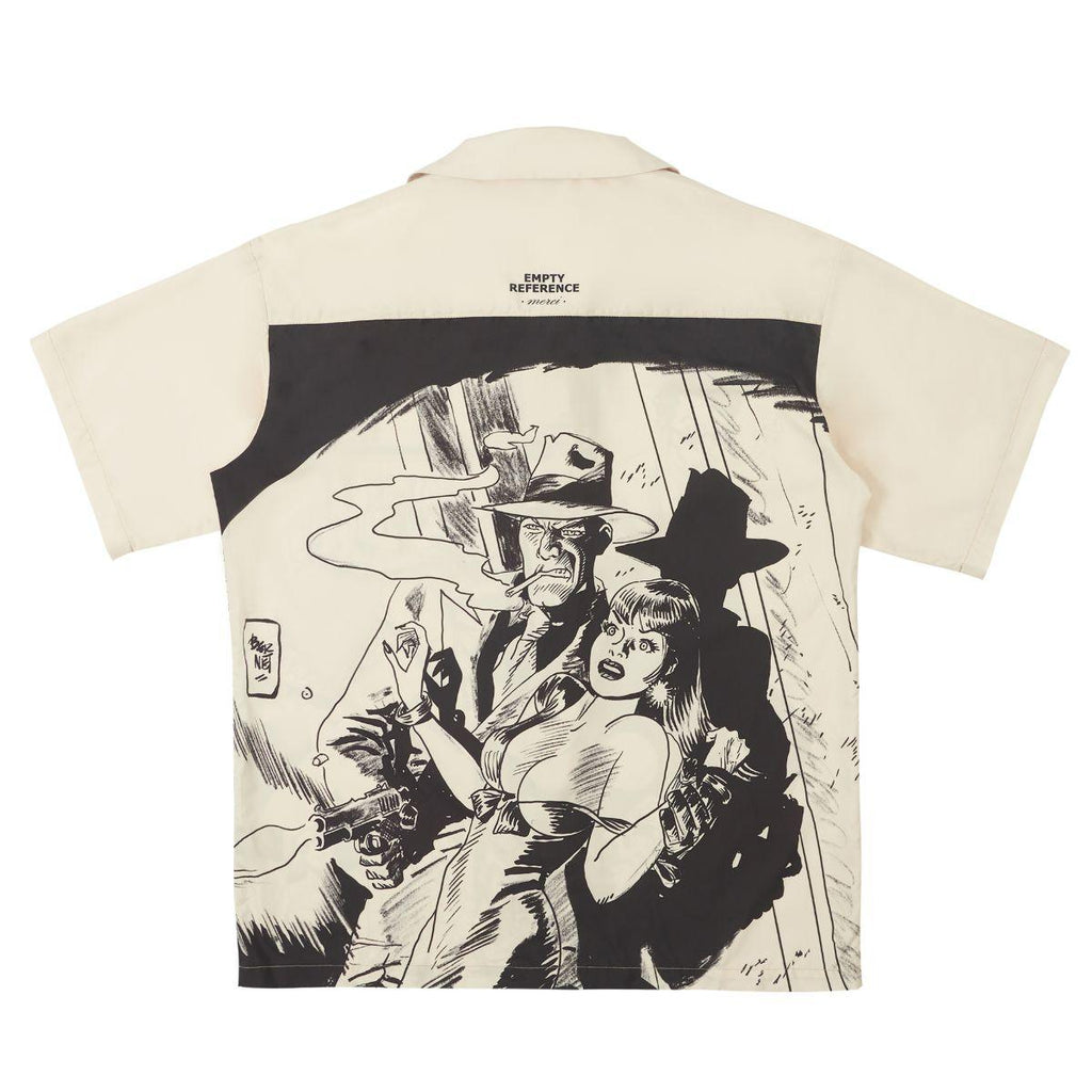 Empty Reference Killer Print Retro Cuban Shirt