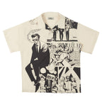 Empty Reference Killer Print Retro Cuban Shirt