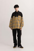 Empty Reference Plaid Stitching L/S Shirt Jacket