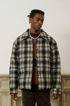 Empty Reference Woolen Plaid Jacket