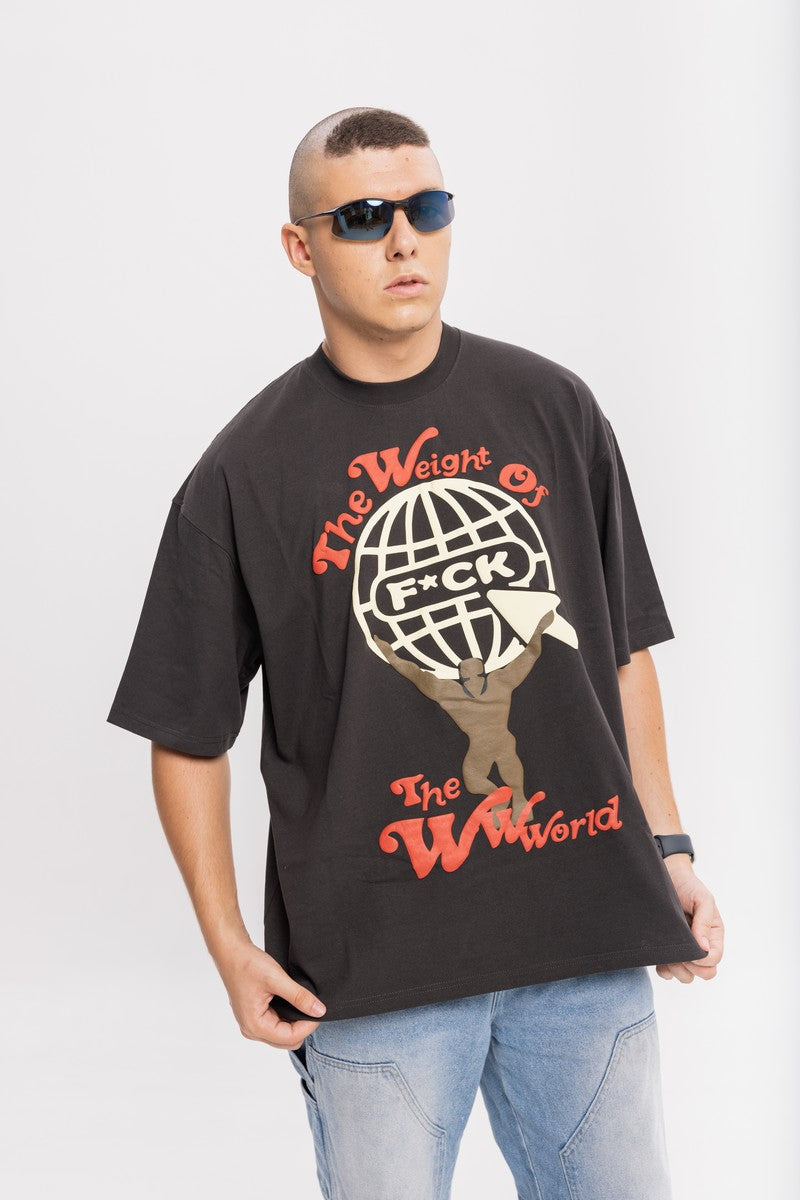 Weight Of The WWWorld Puff Print Tee