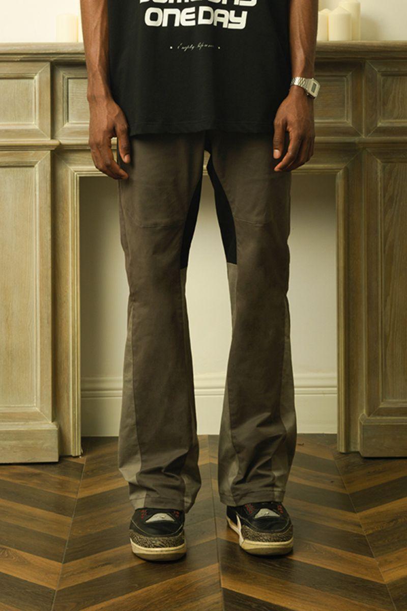 Empty Reference Stitched Flared Trousers