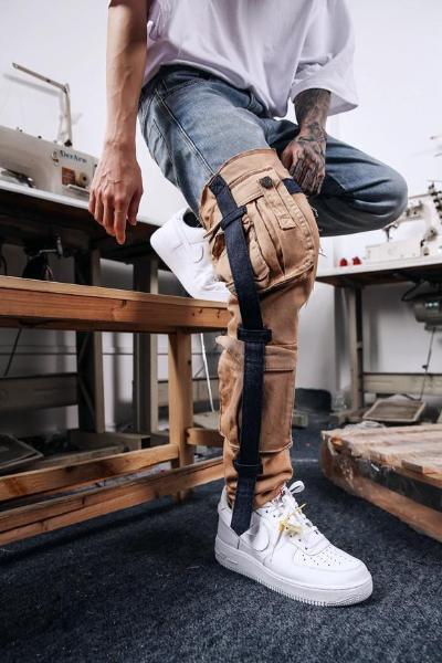 Strapped Up Slim Utility Dark Washed Jeans Flint Straps – 8&9 Clothing Co.