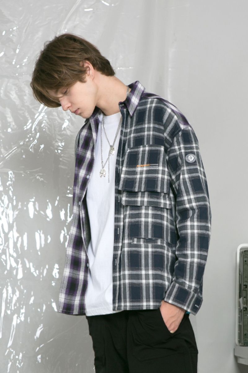 Observer Lab Checkered Stitching L/S Shirt