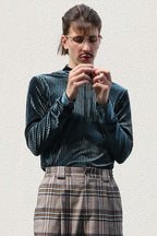 Mix7 Striped Velvet L/S Tee