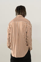 Empty Reference Brown Striped L/S Shirt