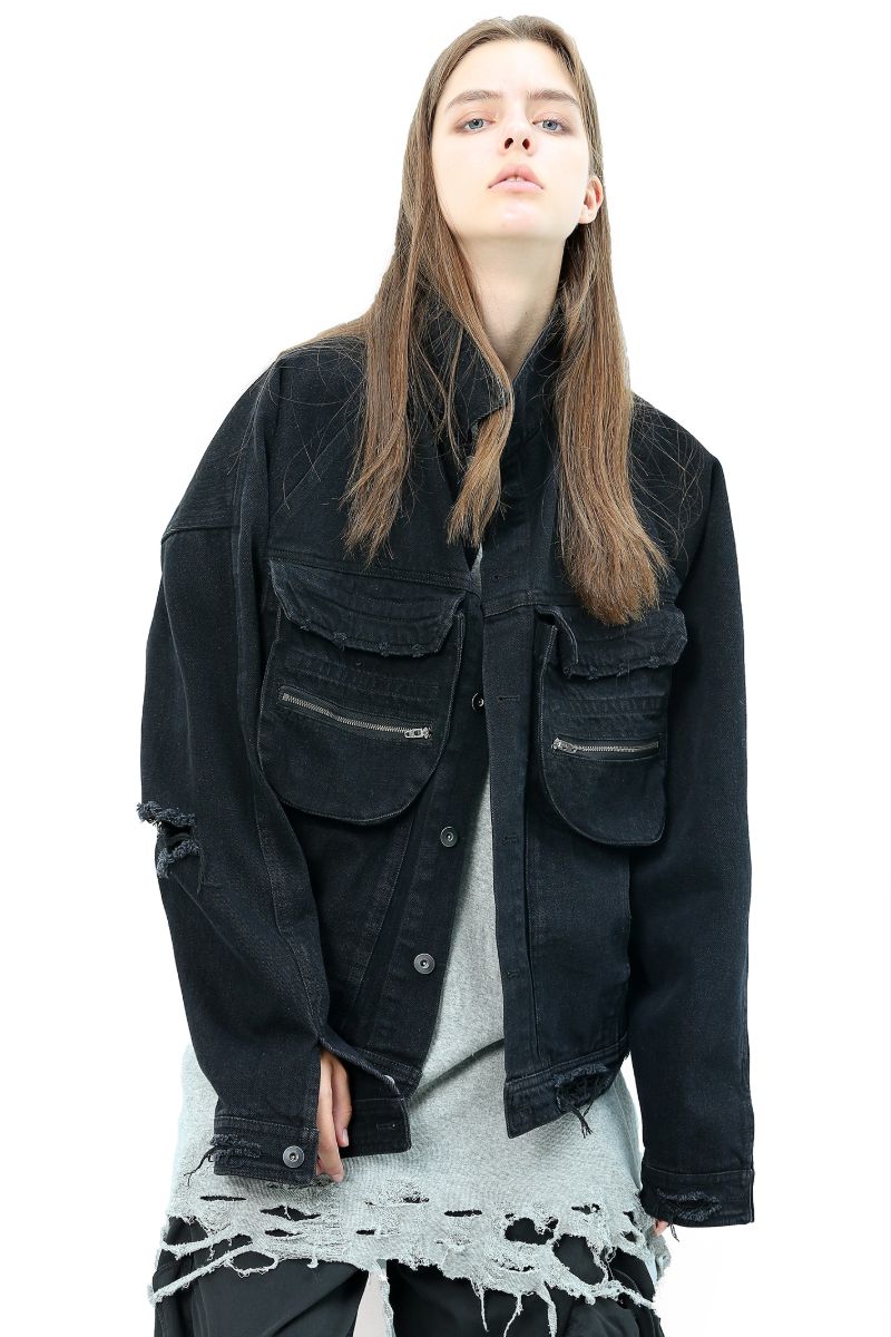 Unknown World Distressed Jeans Jacket