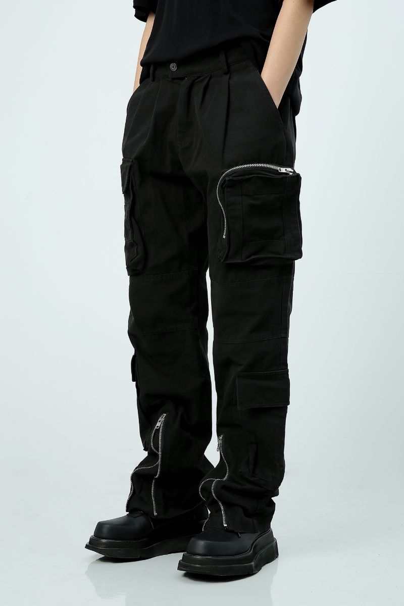 Unknown World Multi Zip Pocket Cargo Trousers