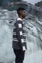 STEEPC Striped Distressed Sweater