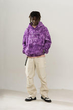 Empty Reference Purple Tie-Dyed Logo Hoodie