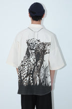 Mix7 Leopard Print Loose S/S Shirt