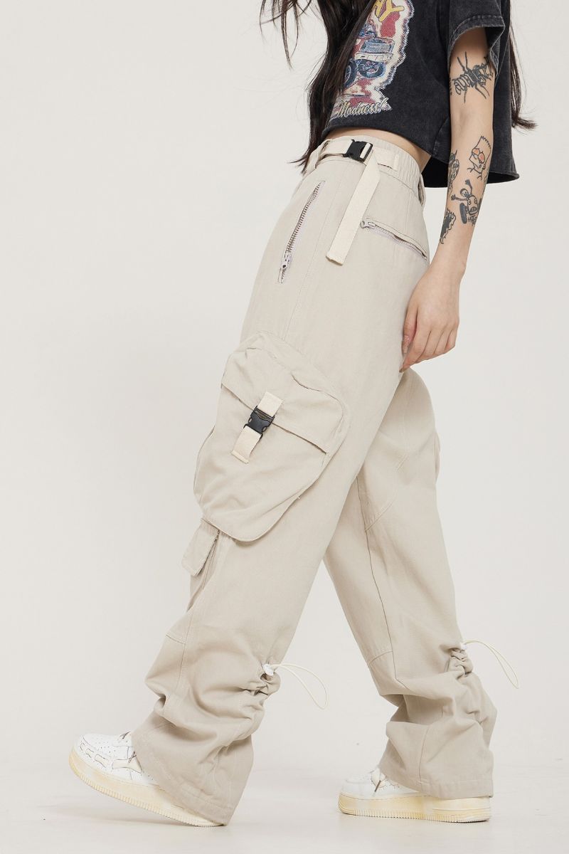 Loose Multi Pocket Straight Cargos