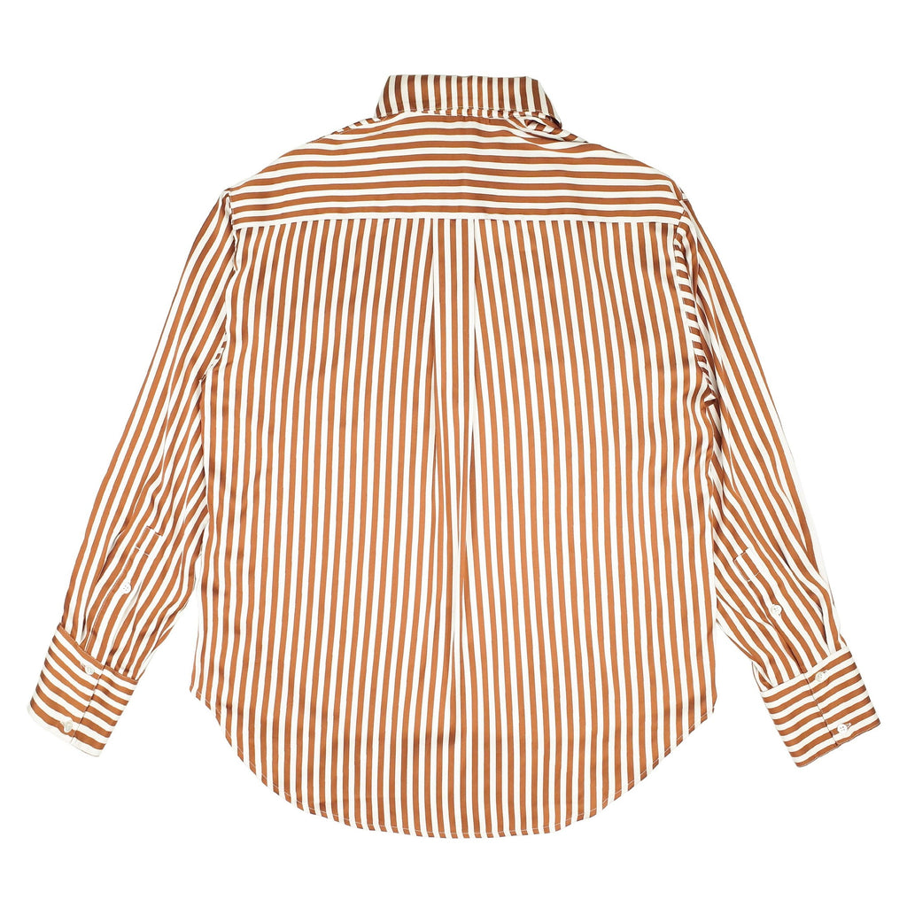 Empty Reference Brown Striped L/S Shirt