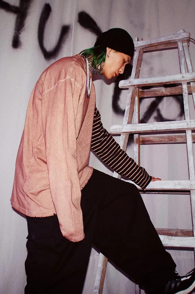 CZ Striped Old Washed L/S Tee