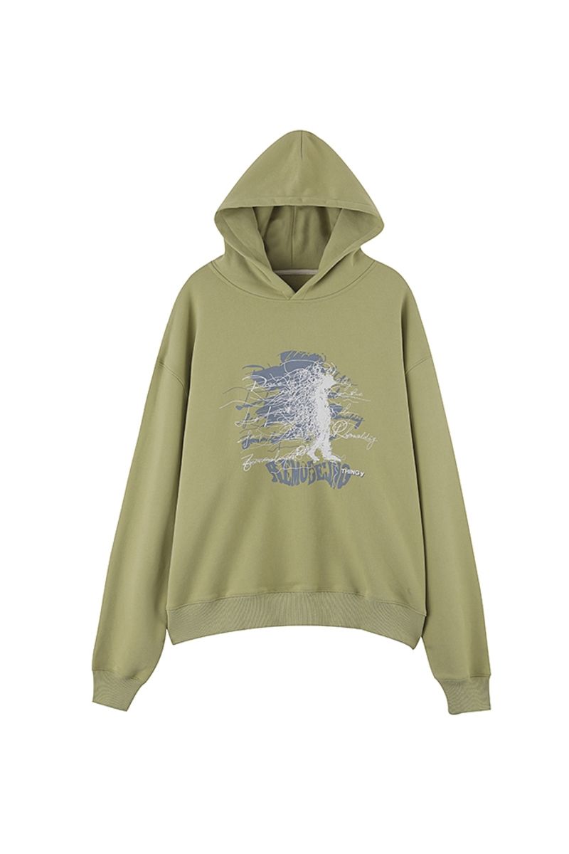 THINGY Graffiti Washed Lemon Hoodie