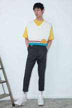 Mix7 Plaid Straight Trousers