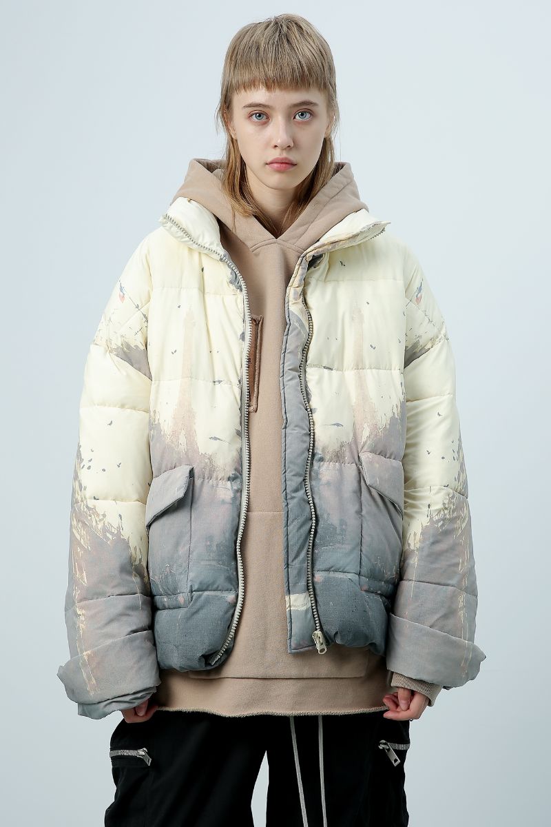 Unknown World Ink Spray Down Jacket